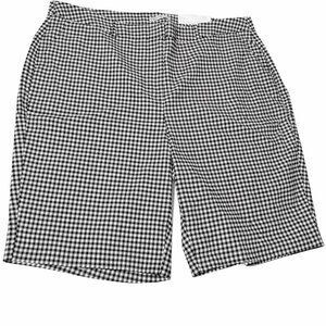 Cato Black and White High Rise Gingham Shorts w/ POCKETS - 22W